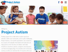 Tablet Screenshot of projectautism.org